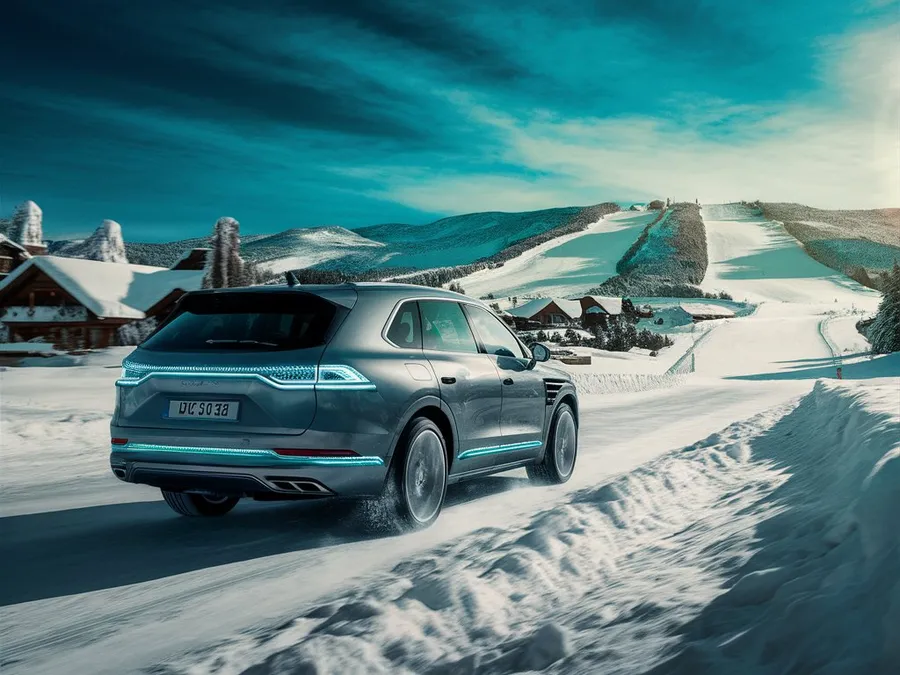VTC en route vers une station de ski